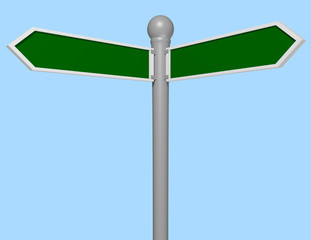 3d Render of a Street Sign Close Up