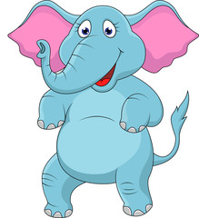Happy elephant cartoon