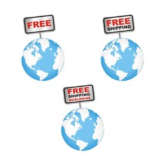 free shipping worldwide icon sign