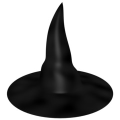 3d Render of a Witches Hat Isolated on White