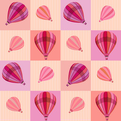 Pattern with hot air balloons