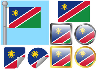 Flag Set Namibia