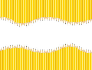 Set of Sharpened Pencils Background with Copy Space