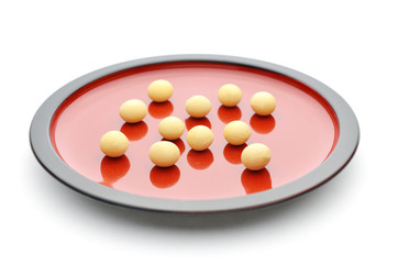 大豆　和食器　白バック