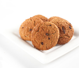 Oatmeal cookies with chocolate chips