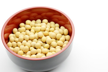 大豆　和食器　白バック
