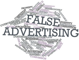 Word cloud for False advertising