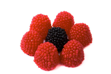 berry on the white background