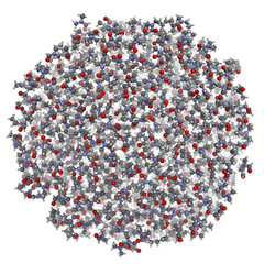 dimethylformamide (DMF) molecules, liquid sphere model.
