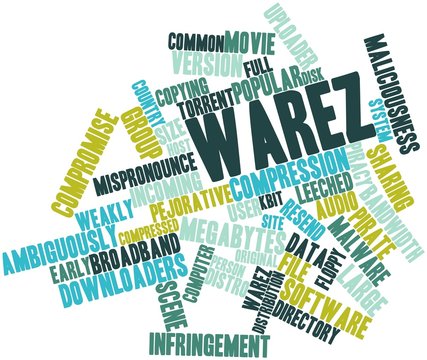 Word cloud for Warez