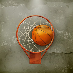 Basketball icon, old-style
