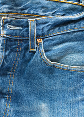 blue jeans detail with  pocket