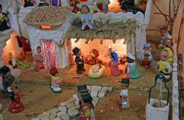 Crib with the nativity scene