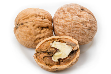 Three walnuts