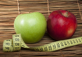 Red and green apples