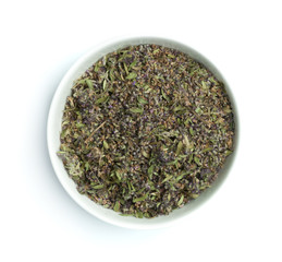 Dried thyme in a bowl