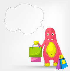 Funny Monster. Shopping.