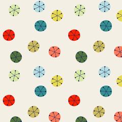 vector illustration of colorful round flakes pattern - 47323211