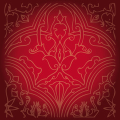 rotes ornament, wallpaper