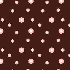 vector illustration of pink flowers pattern