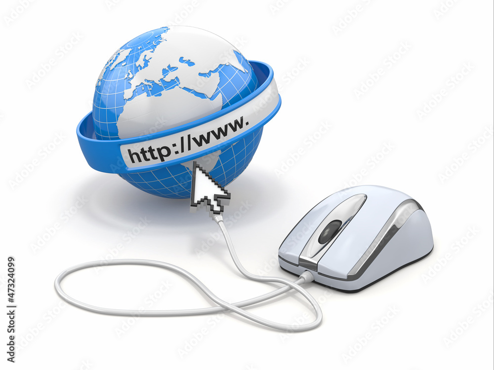 Aufkleber concept of internet browser.