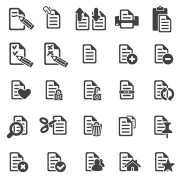 set of files icons silhouette
