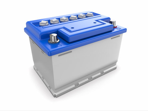 Car Battery. 3d