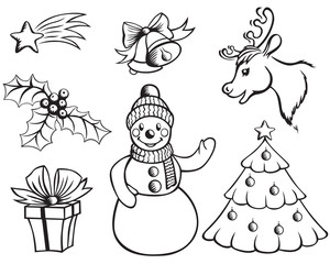 Set of Christmas pictures