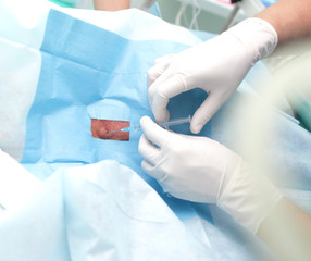 injection in a sterile environment