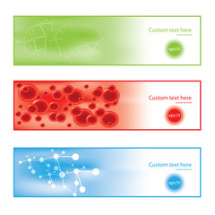Molecule colorful background banners