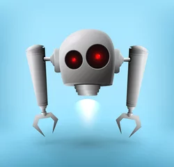 Fototapete Roboter schwebt. EPS10, RGB. © Looper