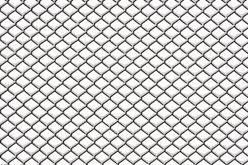 Chainlink fence with snow