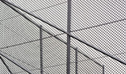 Chainlink fence with snow