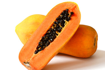 Ripe papaya is rich in betacarotene.