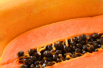 Ripe papaya is rich in betacarotene.