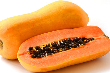 Ripe papaya is rich in betacarotene.