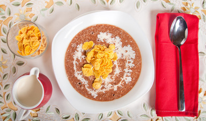 morning breakfast oatmeal and cereals
