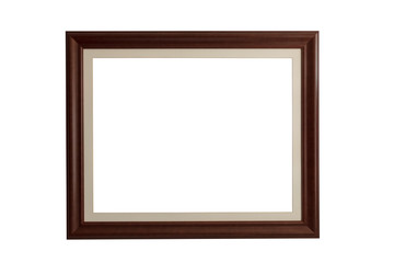 Wooden rectangle picture frame with mount