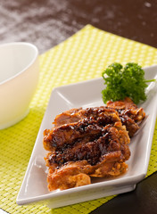 fried chicken with sweet sauce aka chicken teriyaki