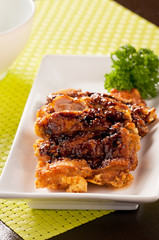 fried chicken with sweet sauce aka chicken teriyaki