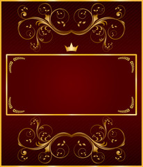 Golden vintage template