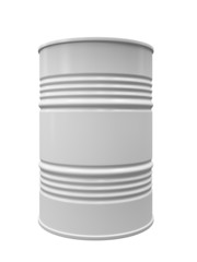 Metal barrel isolated on white background illustration