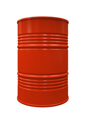 Red Metal barrel isolated on white background illustration