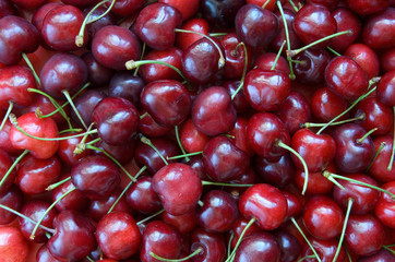 Sweet cherries background