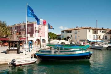 Port Grimaud - Water Buses in the Market Place