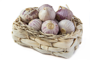 Garlic in basket