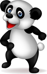 Panda cartoon dancing