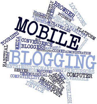 Word cloud for Mobile blogging