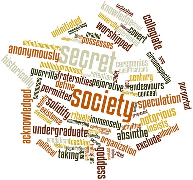 Word cloud for Secret society