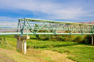 Metal pedestrial bridge